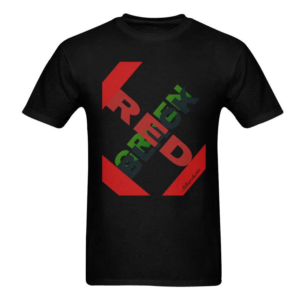 Red Black and green2 Men's T-Shirt in USA Size (Two Sides Printing)