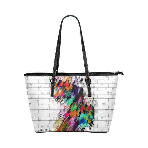 Wall of Color by Nico Bielow Leather Tote Bag/Small (Model 1651)