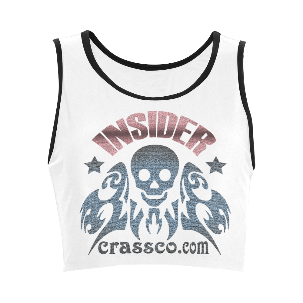 INSIDER SKULL Women's Crop Top (Model T42)