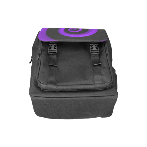 Purple/Black Spiral Casual Shoulders Backpack (Model 1623)