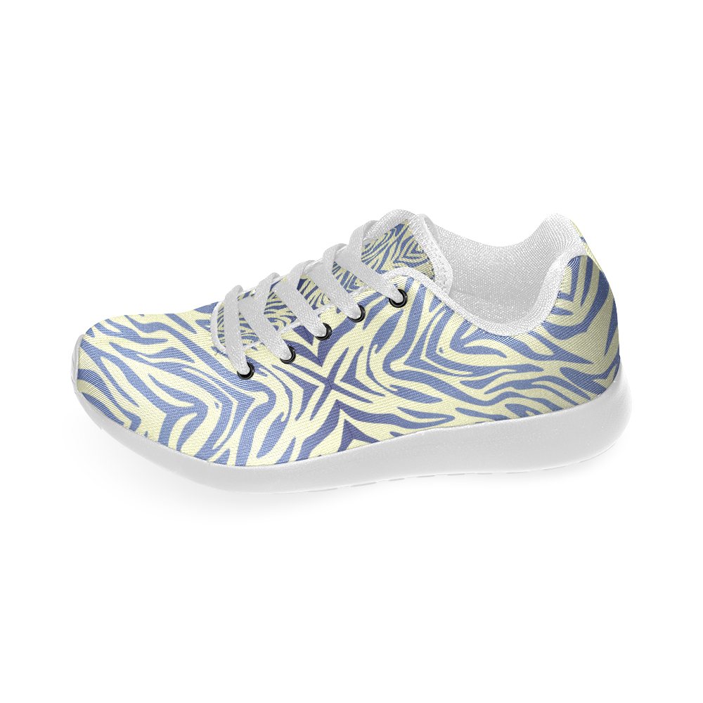 Lomo Blue Zebra Print Pattern Men’s Running Shoes (Model 020)