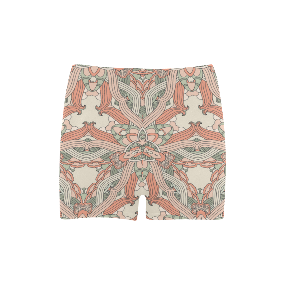 Zandine 0205 vintage floral pattern Briseis Skinny Shorts (Model L04)