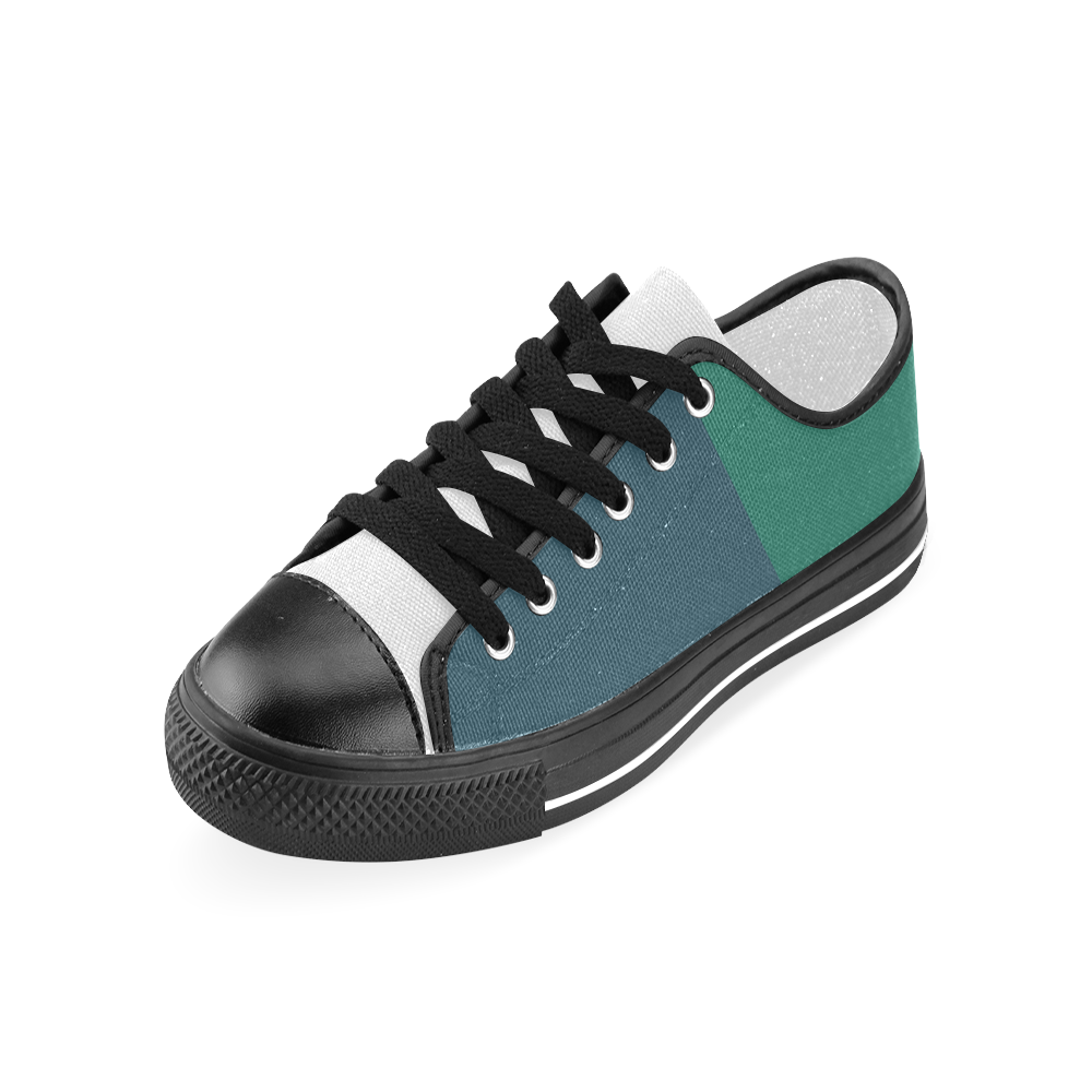 Only two Colors: Dark Blue - Ocean Green Men's Classic Canvas Shoes (Model 018)