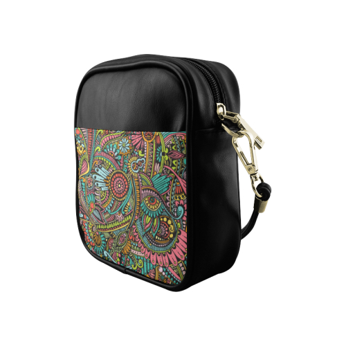 zz0103 floral hippie flower whimsical pattern Sling Bag (Model 1627)