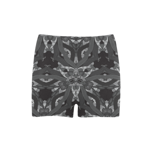 Zandine 0206 dark vintage floral pattern Briseis Skinny Shorts (Model L04)