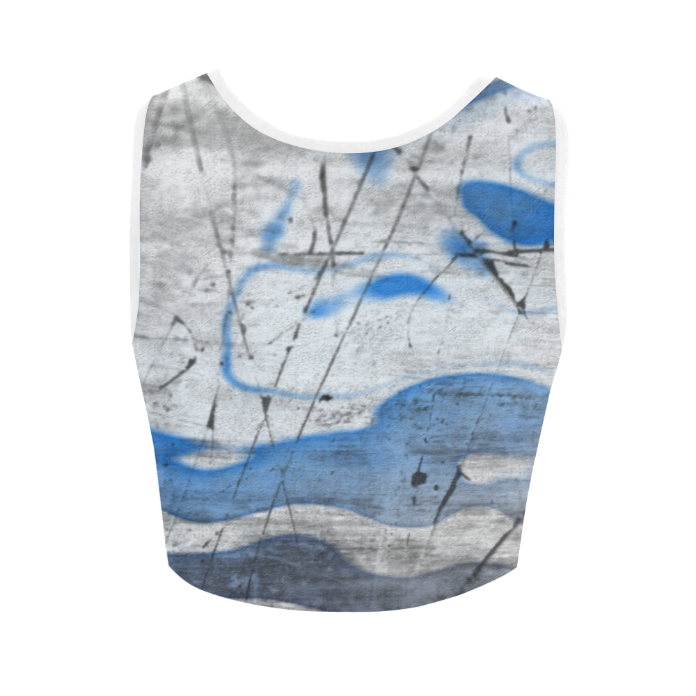 WATERCOLOR GRAFFITI Women's Crop Top (Model T42)