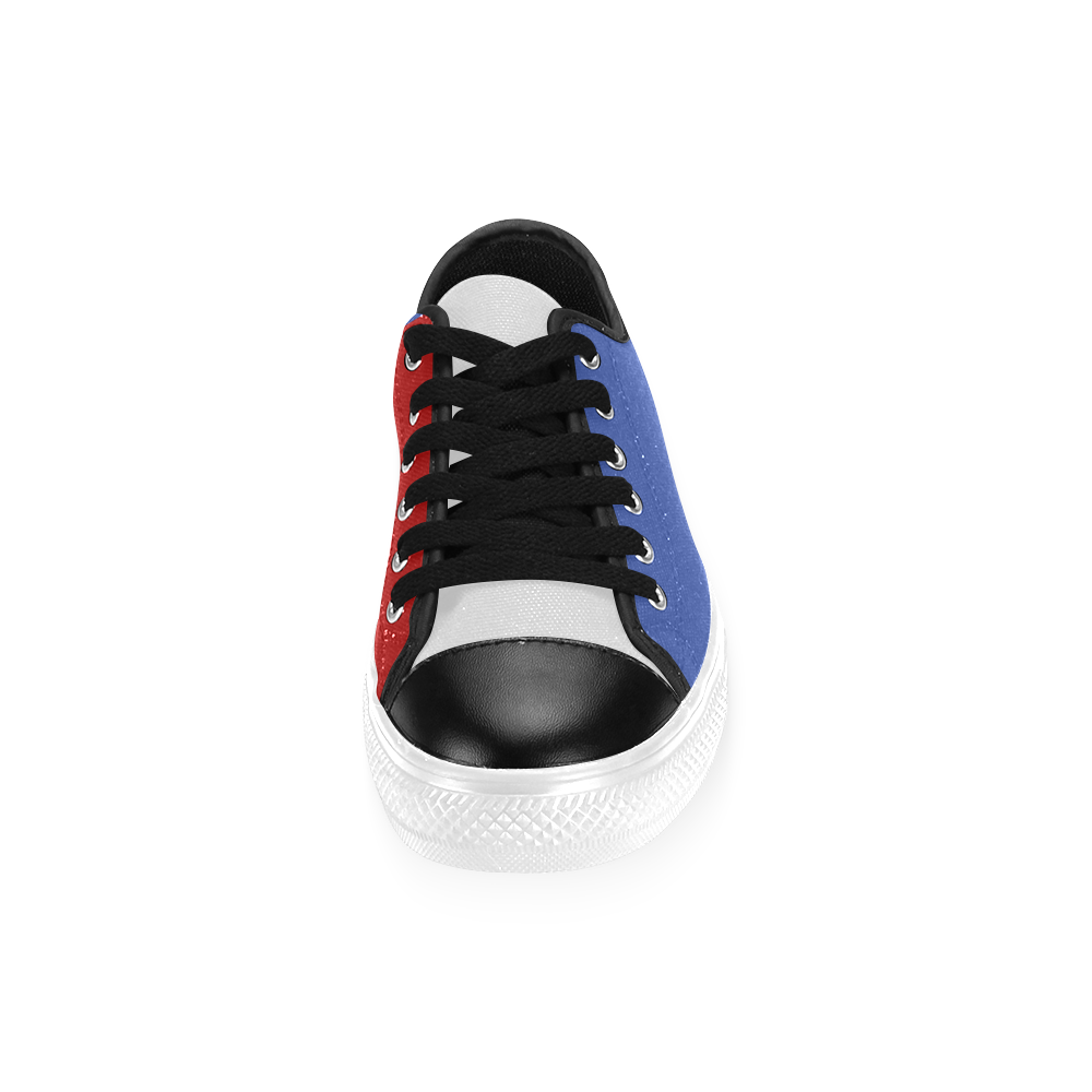 Only two Colors - blue & red Men's Classic Canvas Shoes (Model 018)
