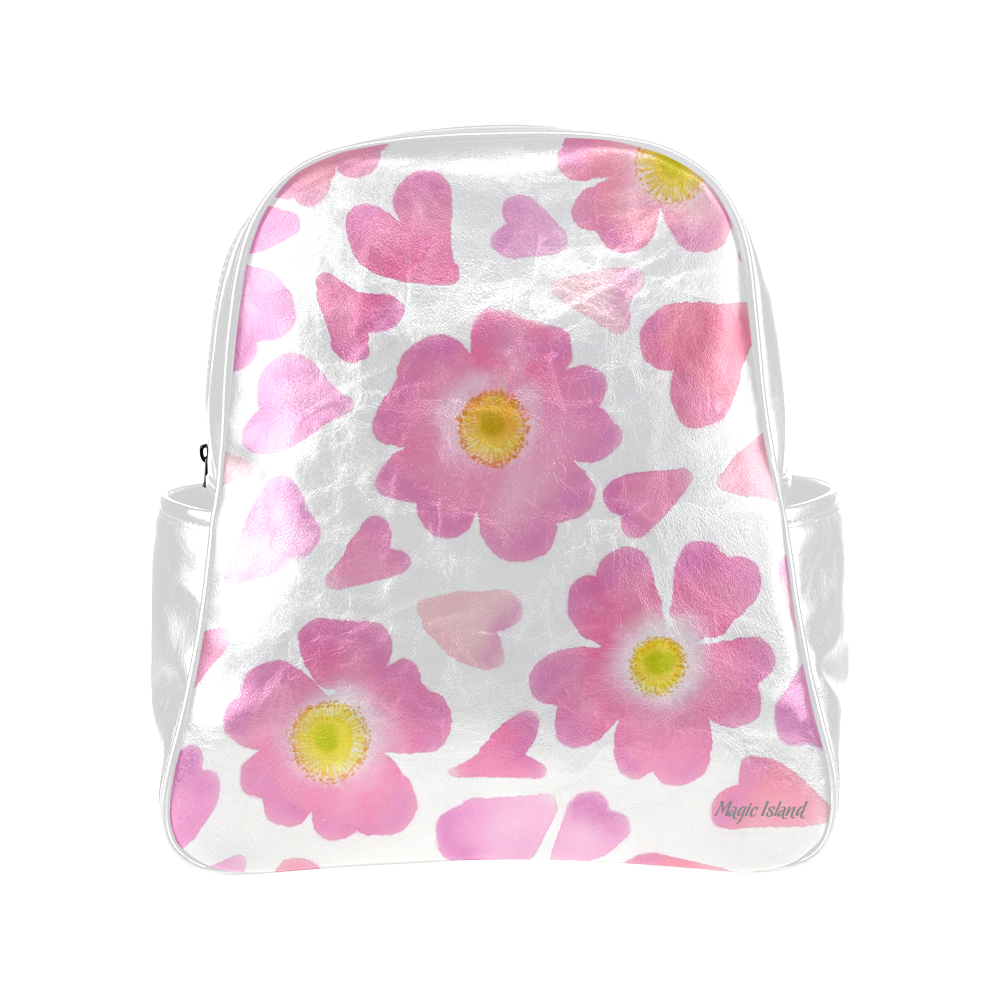 Hearts Of Wild Roses. Inspired by the Magic Island of Gotland. Multi-Pockets Backpack (Model 1636)