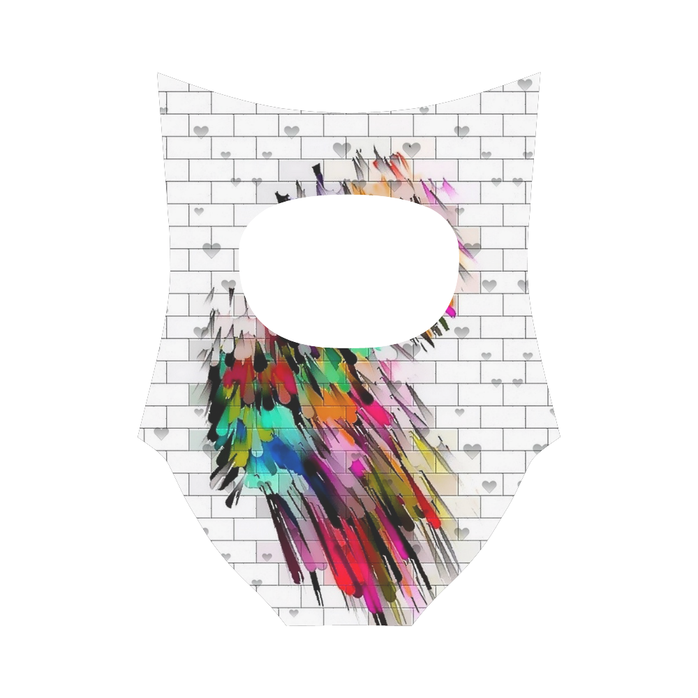 Wall of Color by Nico Bielow Strap Swimsuit ( Model S05)