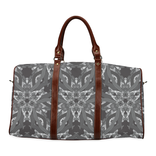 Zandine 0206 dark vintage floral pattern Waterproof Travel Bag/Large (Model 1639)