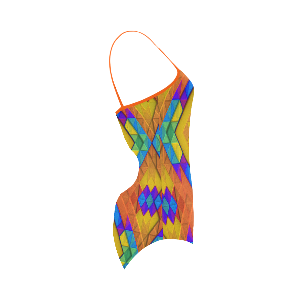 Colorful Geometry Strap Swimsuit ( Model S05) ID D454358