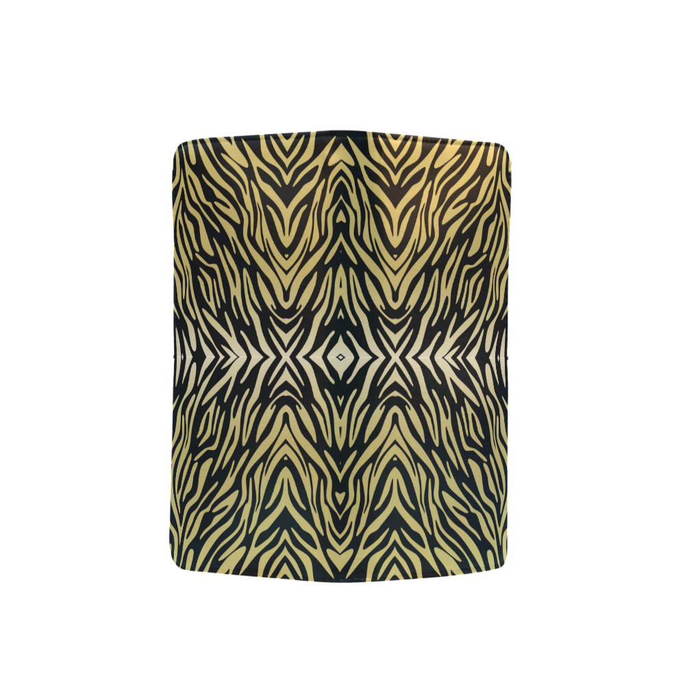 Gold and Black Zebra Print Pattern Men's Clutch Purse （Model 1638）