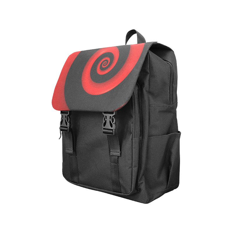 Red/Black Spiral Casual Shoulders Backpack (Model 1623)