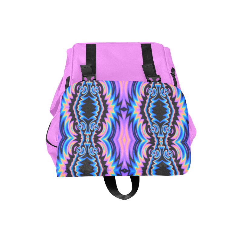 Psychedelic Tribe (Pink) Casual Shoulders Backpack (Model 1623)