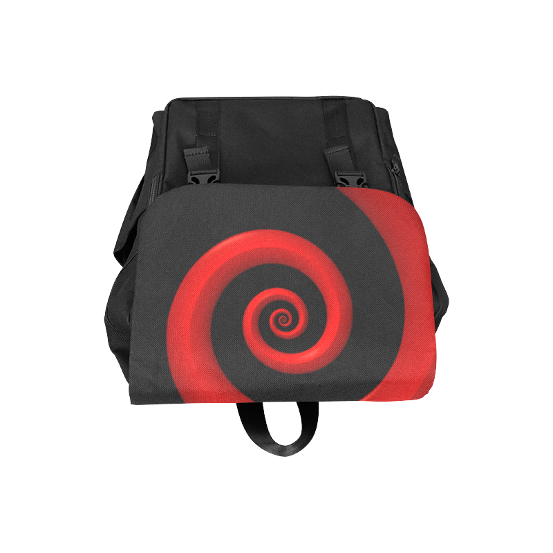 Red/Black Spiral Casual Shoulders Backpack (Model 1623)
