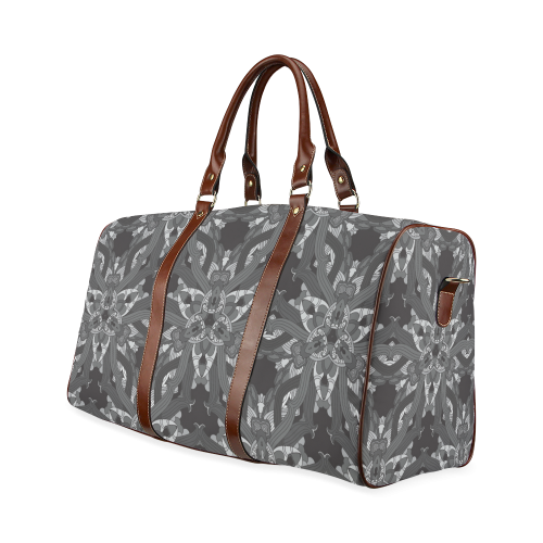 Zandine 0206 dark vintage floral pattern Waterproof Travel Bag/Small (Model 1639)