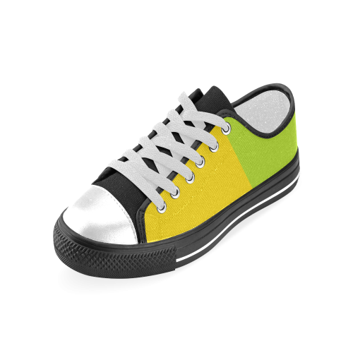 Only two Colors: Sun Yellow - Spring Green Men's Classic Canvas Shoes (Model 018)