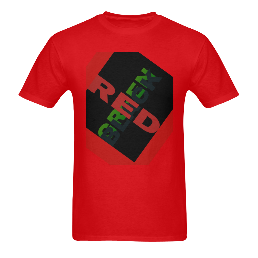 Red Black and green Men's T-Shirt in USA Size (Two Sides Printing)
