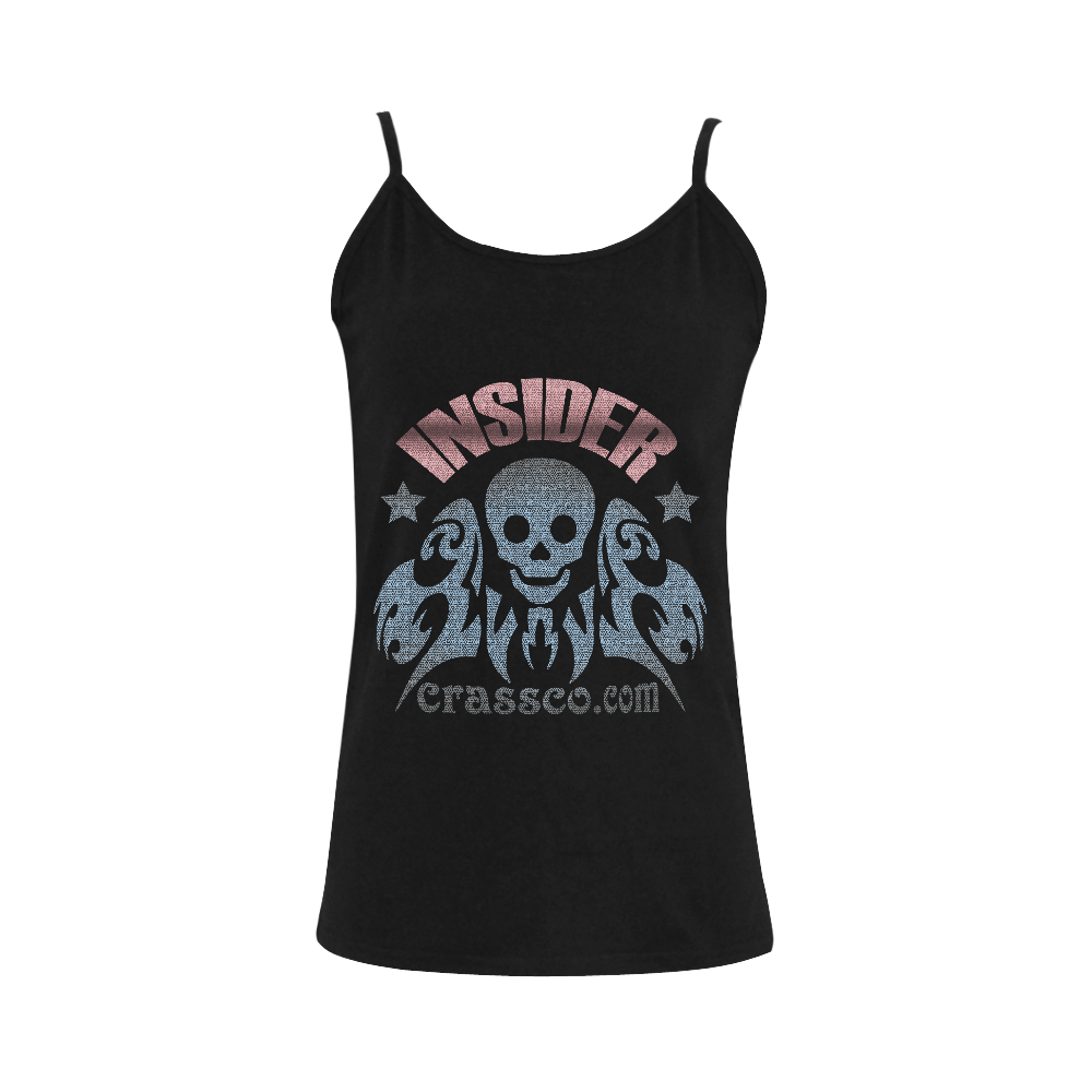 INSIDER SKULL Women's Spaghetti Top (USA Size) (Model T34)