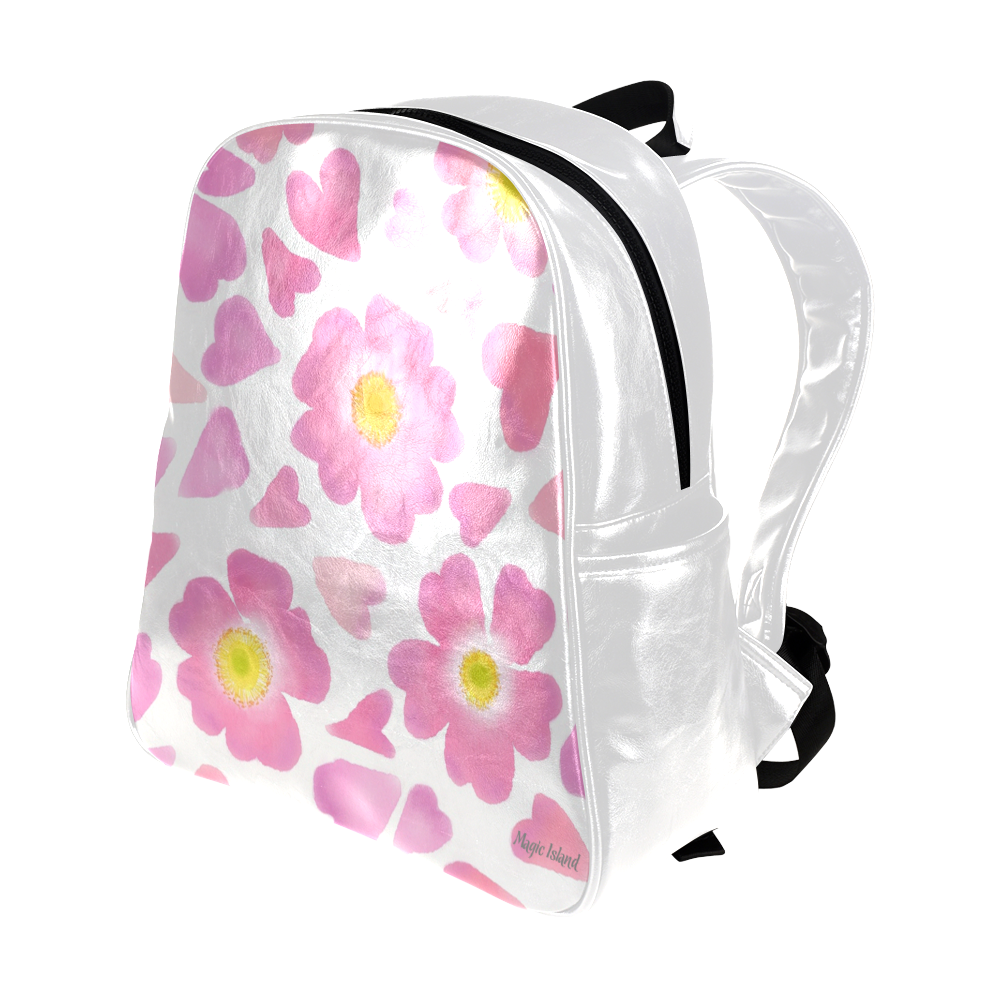 Hearts Of Wild Roses. Inspired by the Magic Island of Gotland. Multi-Pockets Backpack (Model 1636)
