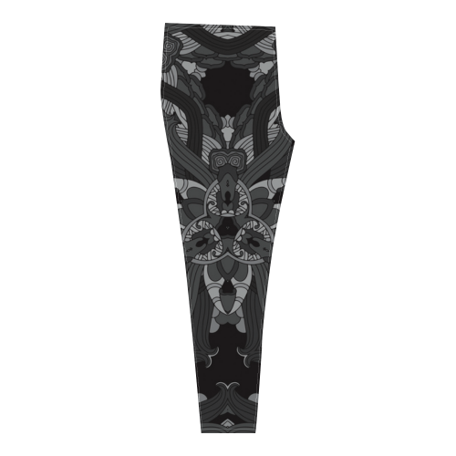 Zandine 0206 dark vintage floral pattern Cassandra Women's Leggings (Model L01)