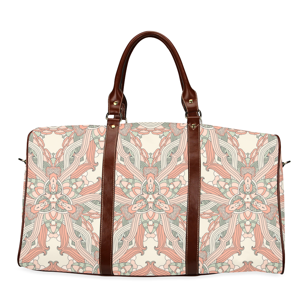 Zandine 0205 vintage floral pattern Waterproof Travel Bag/Large (Model 1639)