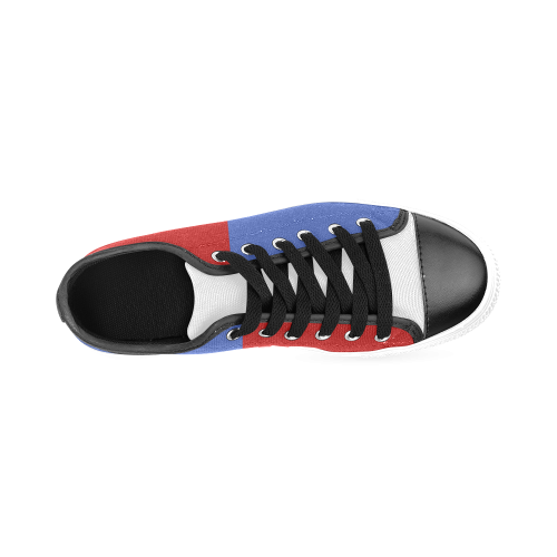 Only two Colors - blue & red Men's Classic Canvas Shoes (Model 018)