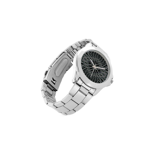 Fishnet Fractal Abstract Unisex Stainless Steel Watch(Model 103)