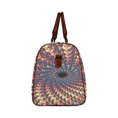 Time travel through this spiral fractal Waterproof Travel Bag/Small (Model 1639)
