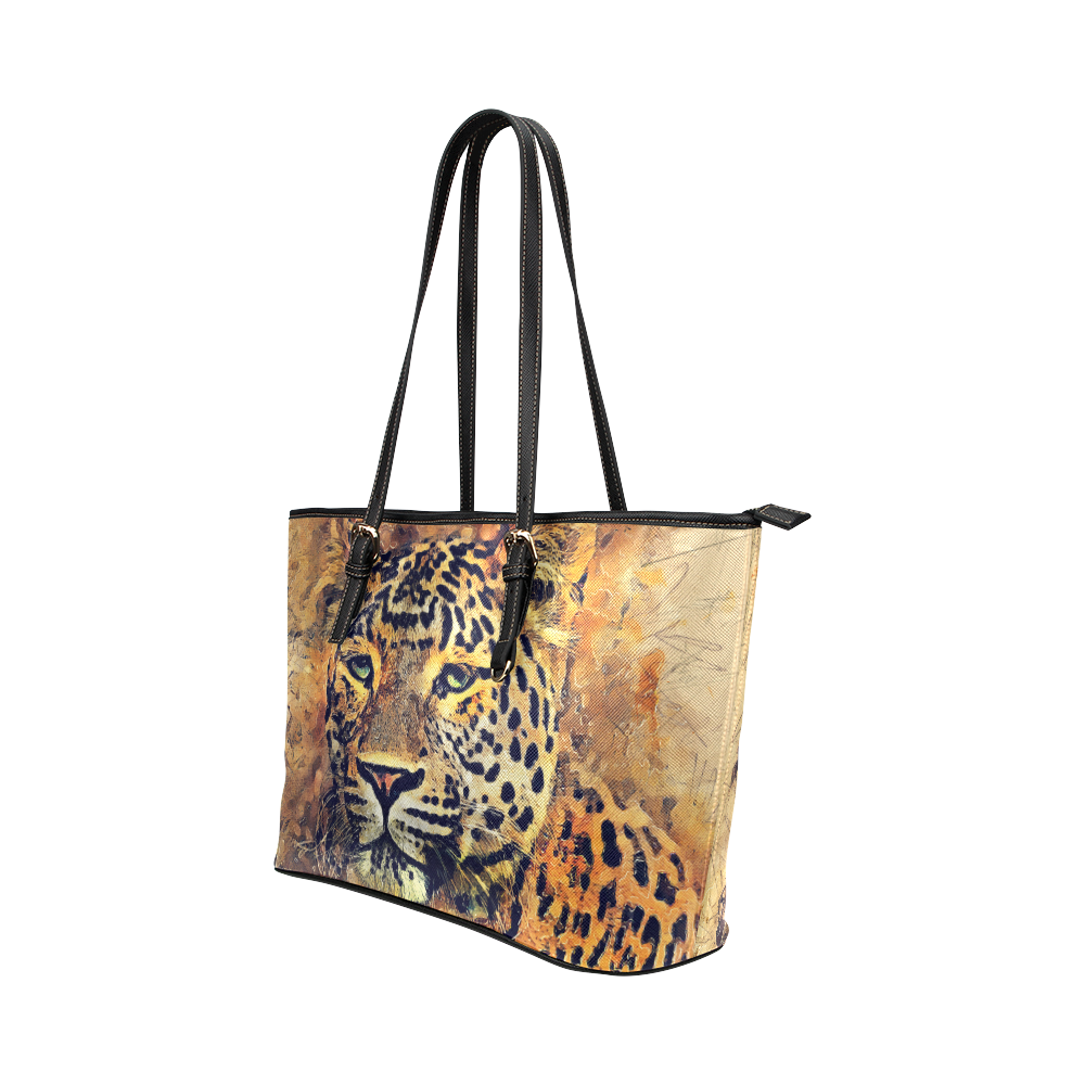 gepard Leather Tote Bag/Large (Model 1651)
