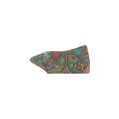 zz0103 floral hippie flower whimsical pattern Women's Slip-on Canvas Shoes (Model 019)