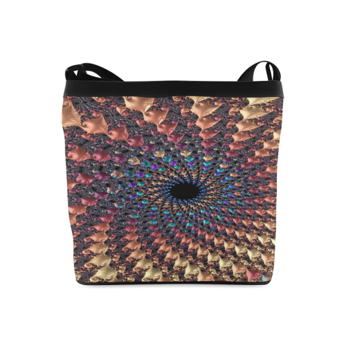 Time travel through this spiral fractal Crossbody Bags (Model 1613)