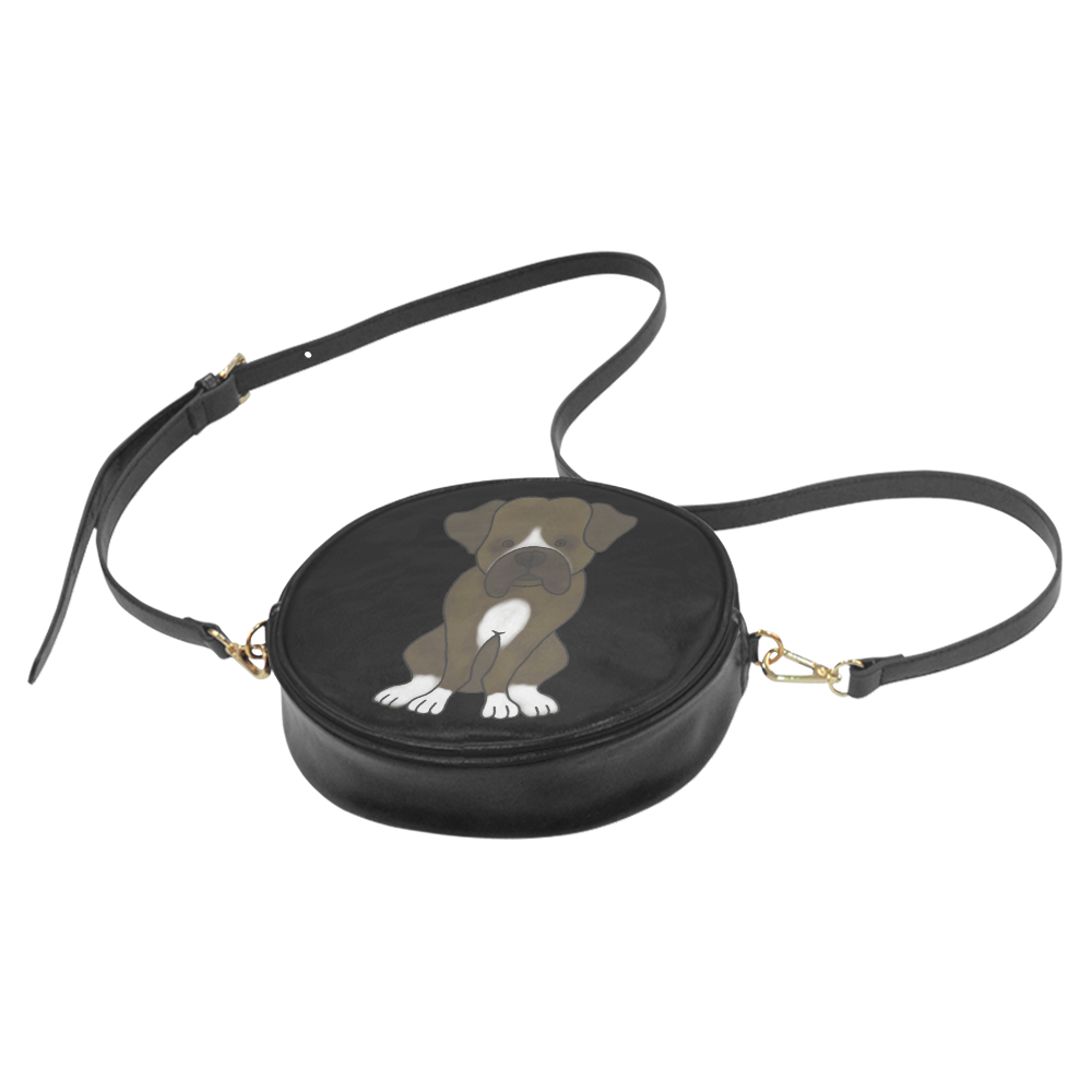 Boxer Puppy Dog Round Sling Bag (Model 1647)