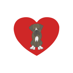 Boxer Puppy Dog Heart-shaped Mousepad