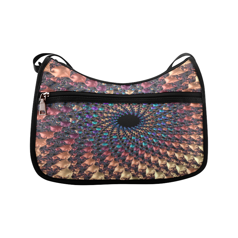 Time travel through this spiral fractal Crossbody Bags (Model 1616)