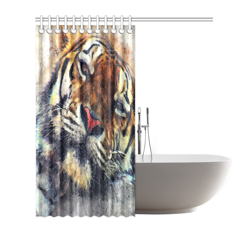 tiger Shower Curtain 72"x72"