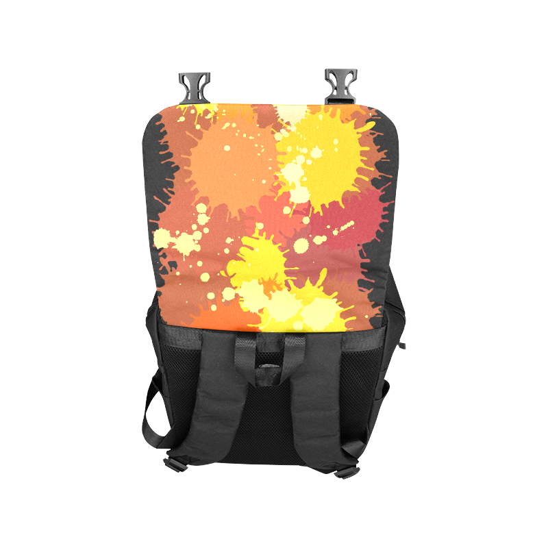 Summer Orange Yellow Splash Painting Casual Shoulders Backpack (Model 1623)