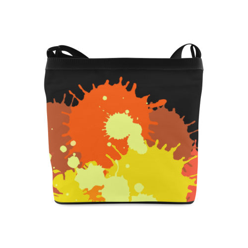 Summer Orange Yellow Splash Painting Crossbody Bags (Model 1613)