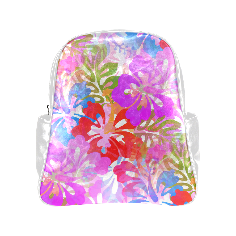 Hibiscius Flower Dreams Multi-Pockets Backpack (Model 1636)