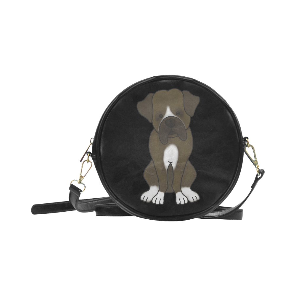 Boxer Puppy Dog Round Sling Bag (Model 1647)
