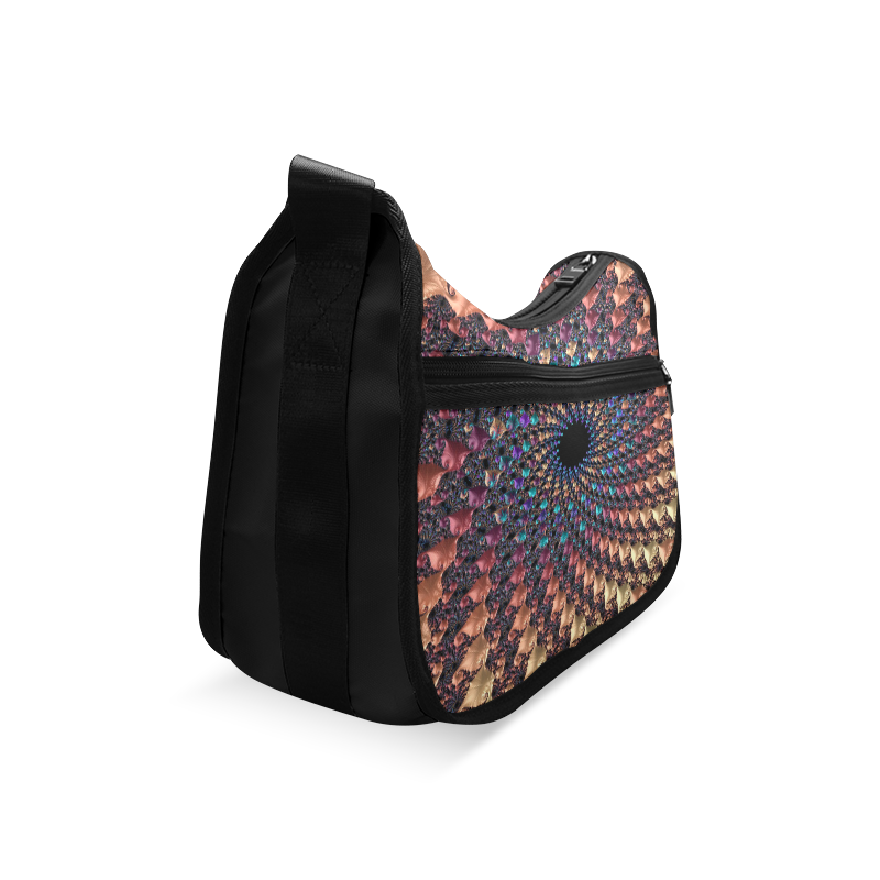 Time travel through this spiral fractal Crossbody Bags (Model 1616)