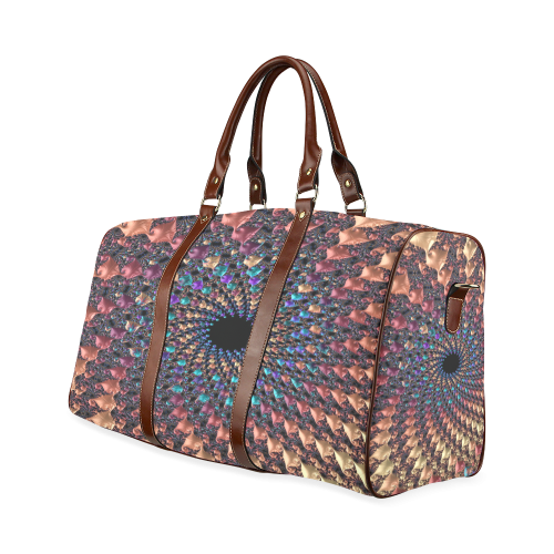Time travel through this spiral fractal Waterproof Travel Bag/Large (Model 1639)