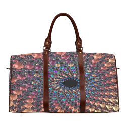 Time travel through this spiral fractal Waterproof Travel Bag/Large (Model 1639)