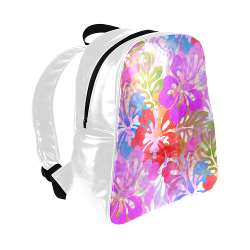 Hibiscius Flower Dreams Multi-Pockets Backpack (Model 1636)
