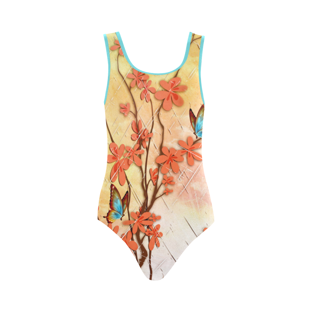 Ikebana Vest One Piece Swimsuit (Model S04)