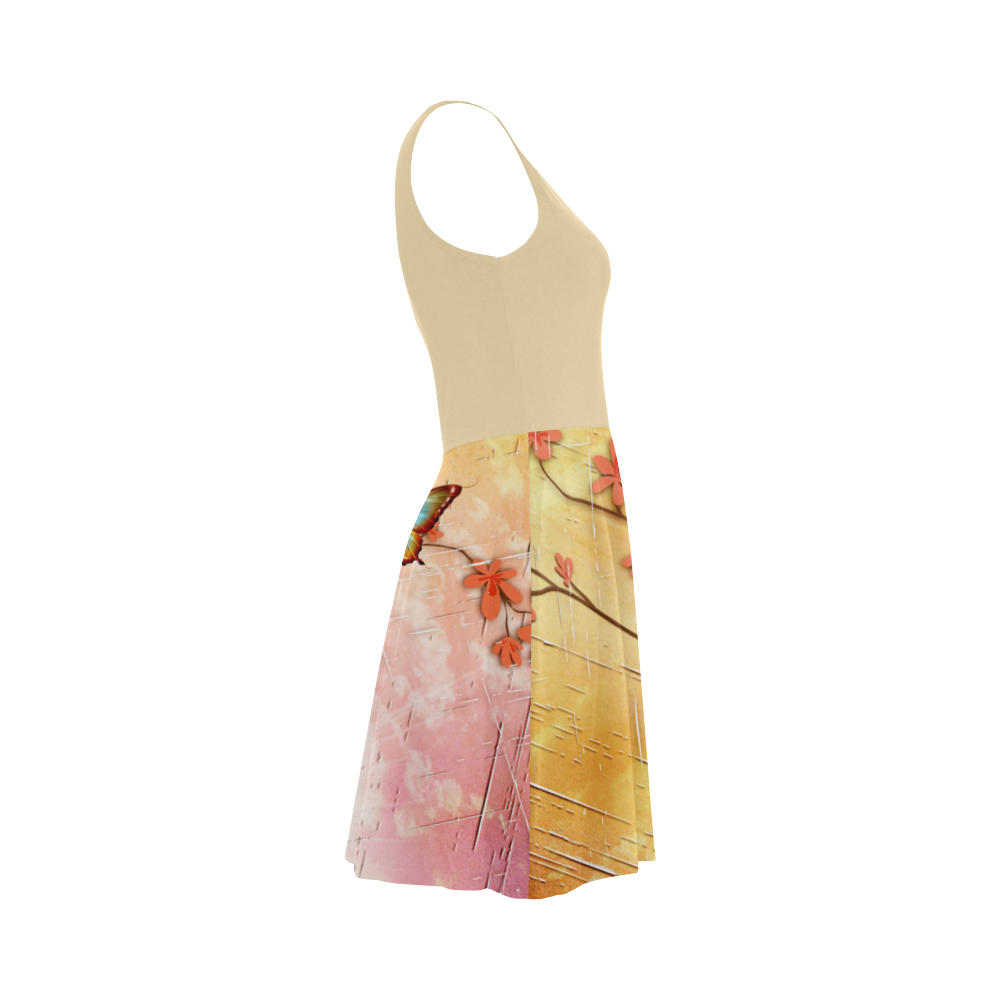 Ikebana  yellow Atalanta Sundress (Model D04)