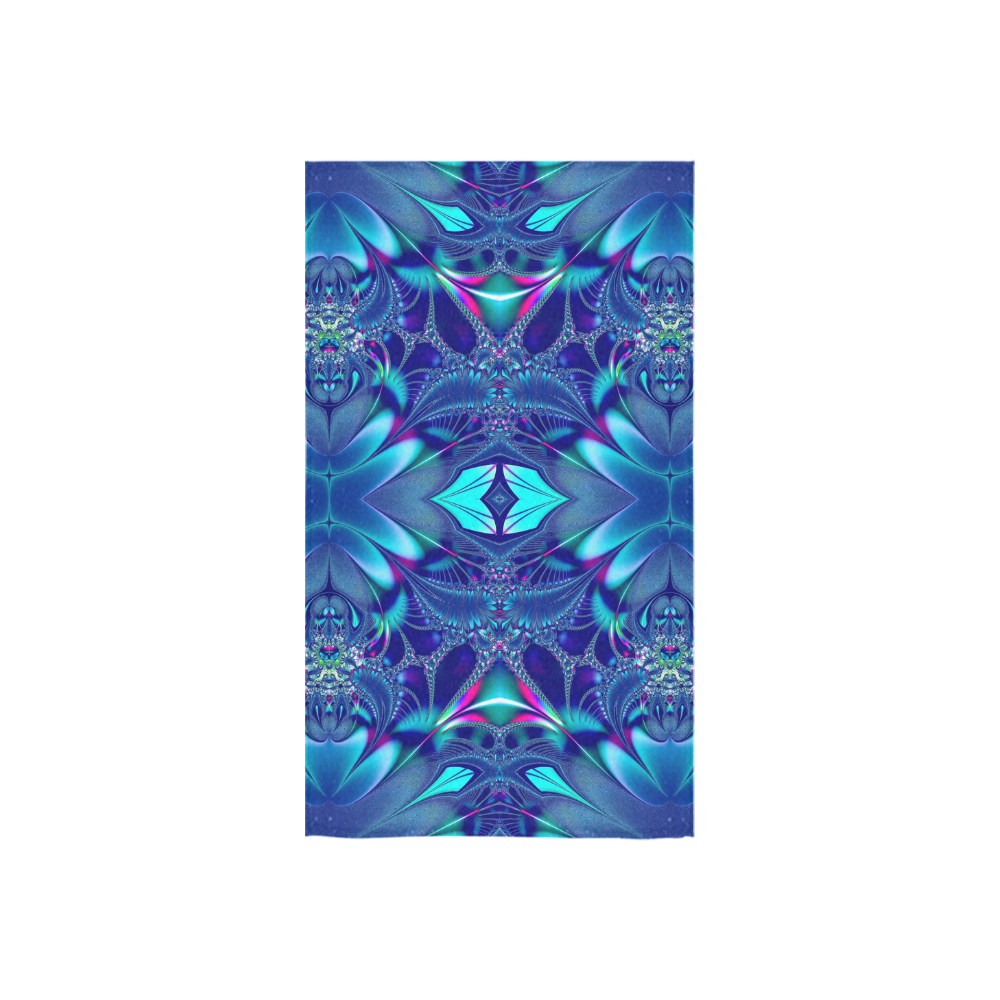 Blue Elegance Fractal Abstract Custom Towel 16"x28"