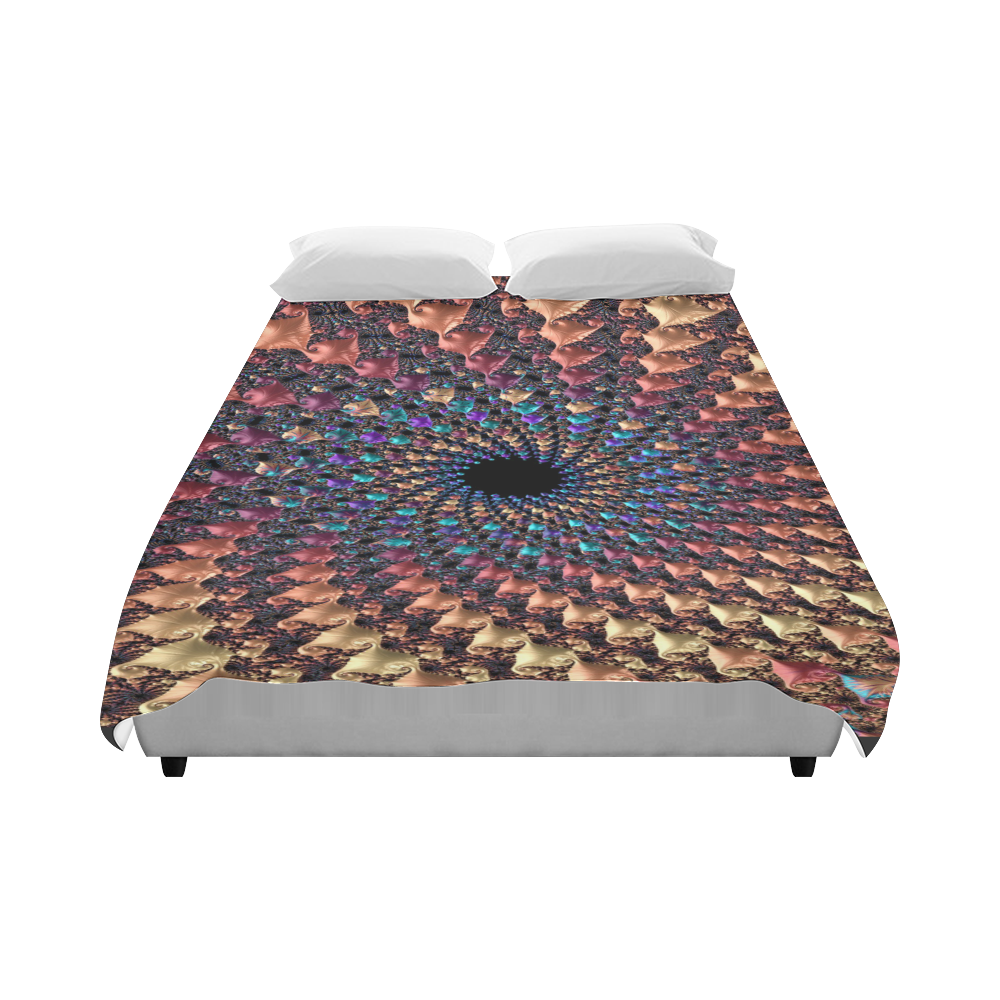 Time travel through this spiral fractal Duvet Cover 86"x70" ( All-over-print)