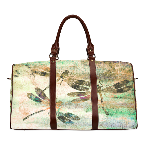 Mauritius Vintage Dragonflies QR Waterproof Travel Bag/Small (Model 1639)