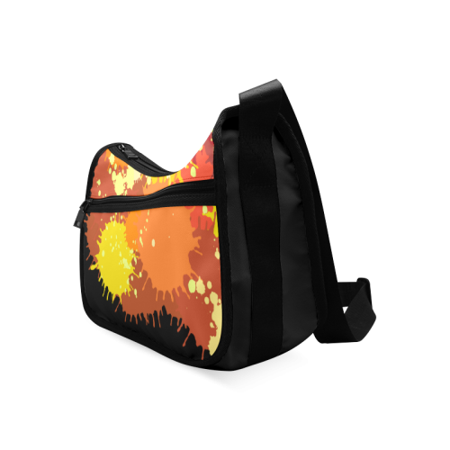 Summer Orange Yellow Splash Painting Crossbody Bags (Model 1616)